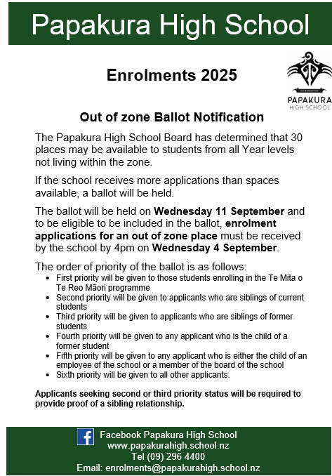 Enrolment Ballot