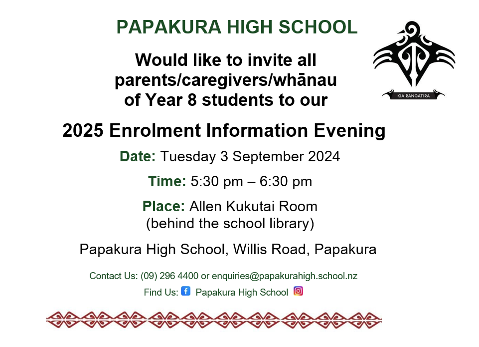 Enrolment Information Evening 2024